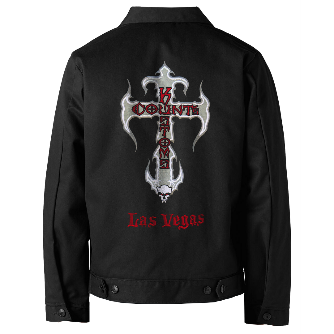 Count's Kustoms Limited Edition Dickies Insulated Eisenhower Shop Jacket Black (Regular & Tall Lengths)