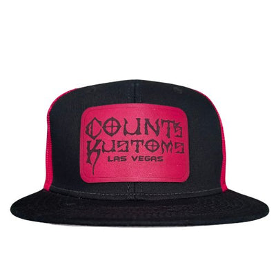 Count's Kustoms Classic LOGO Patch Black Flat Bill Trucker Hat - Count's Kustoms The Store