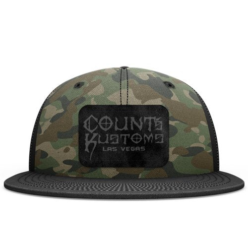 Count's Kustoms Classic LOGO Patch Flat Bill Trucker Hat - Count's Kustoms The Store