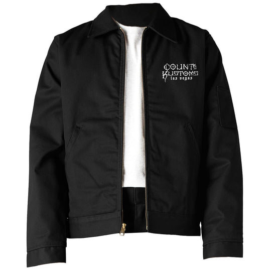 Premium Count's Kustoms Limited Edition Dickies KROSS Eisenhower Unlined Shop Jacket in Black – Available in Regular & Tall Lengths - Count's Kustoms The Store